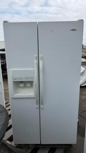 Whirlpool Side-by-Side Refrigerator, White, Water/Ice Dispenser -35&rdquo;Lx30&rdquo;Wx68&rdquo;H