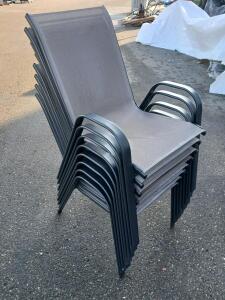 (8) Brown Patio Chairs