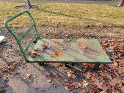 Industrial Platform Cart, Metal, 60"x30", 2000 lbs Capacity, Green