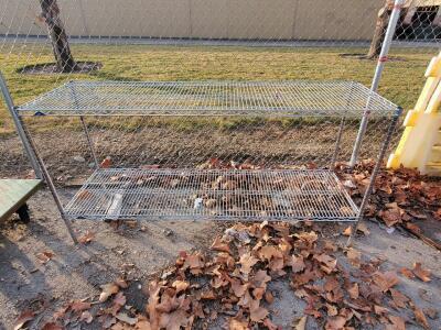 Metal Wire Shelving Unit, 72"x24"x36", 600 lbs Capacity, Adjustable Shelves