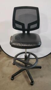 Ergonomic Black Mesh Drafting Chair with Adjustable Footring 23" - 30" (58.4 - 76.2 cm)