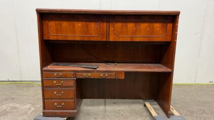 Wood Office Desk -77&rdquo;Lx24&rdquo;Wx63&rdquo;H