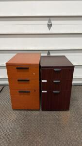 (2) Wooden Filing Cabinet -16&rdquo;Lx23&rdquo;Wx28&rdquo;H