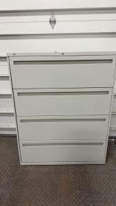 4-Drawer Metal Filing Cabinet -42&rdquo;Lx19&rdquo;Wx53&rdquo;H