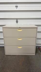 3-Drawer Metal Filing Cabinet -42&rdquo;Lx18&rdquo;Wx40&rdquo;H