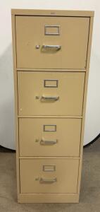 4-Drawer Metal Filing Cabinet -18&rdquo;Lx27&rdquo;Wx52&rdquo;H