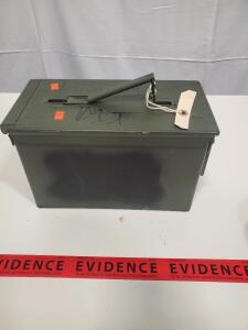 Military Ammunition Box, Metal, Olive Drab, MI5C AMMO M1X