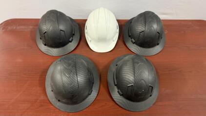 (4) Pyramex Ridgeline Full Brim Hard Hat (1) North White Hard Hat