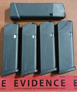 (5) Glock 10mm Pistol Magazines