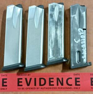 (4) .40SW Caliber Pistol Magazines: Springfield Armory & PB