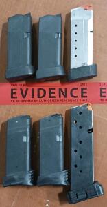 (6) Assorted .45 Caliber Pistol Magazines: Glock & More!