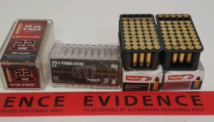 Hornady, Federal, Aguila Ammunition, 22 MAG & 22 LR, 50 Rounds Each Box