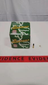 Remington .22 Thunderbolt 500 Rounds Rimfire Ammunition, Serial: W17C1238