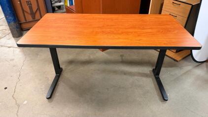 Wood Office Desk -53&rdquo;Lx27&rdquo;Wx29&rdquo;H