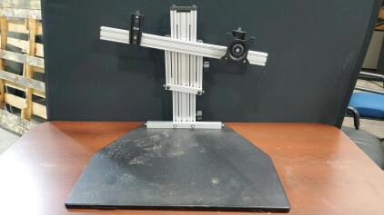 Dual Monitor Stand, VESA 75x75/100x100, 27" Max Monitor, Silver/Black
