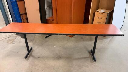 Wood Table -96&rdquo;Lx20&rdquo;Wx30&rdquo;H