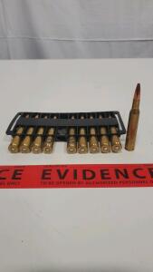 7.62x51mm NATO Rifle Ammunition, 15 Rounds in Plastic Holder