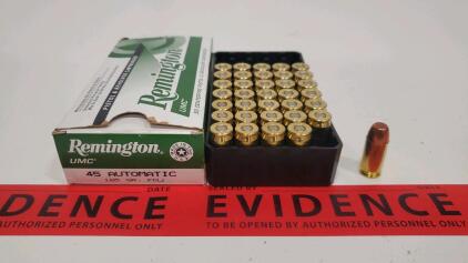 Remington UMC .45 Automatic 185 Grain FMJ, 35 Rounds Made in USA