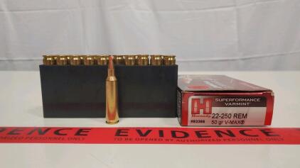 Hornady Superformance Varmint 22-250 REM 50gr V-MAX Rifle Ammunition
