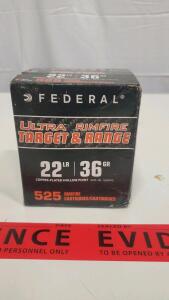 Federal Ultra Rimfire Target & Range 22 LR Ammunition, 36 gr, 525 Cartridges
