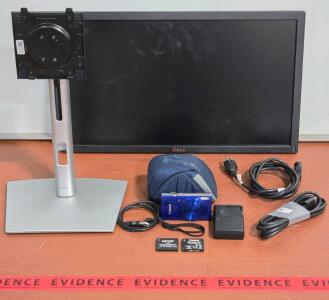Canon PowerShot ELPH 190IS HD Digital Camera w/ Case & Extra Battery, Dell E2216H Monitor & Separate Monitor Stand