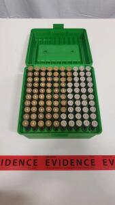 100 Rounds Rifle Ammunition, Copper-Plated Bullets, Brass Cases, Green Box