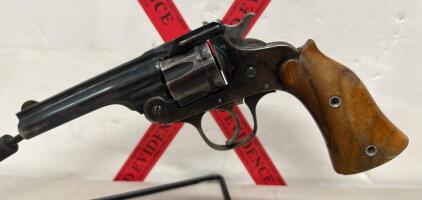 Hopkins & Allen Safety Police Revolver, Blued Finish, Wood Grips