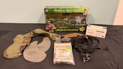U.S. Military Interceptor Body Armor Collar XL, PUG Inserts, H-Nape Retention, Toy Military Playset