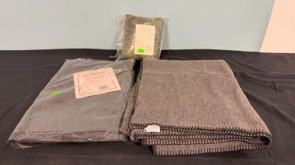 Canadian 100% Wool Blanket , Woodland Camo Poncho Liner & More