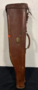 Von Lengerke & Antoine (VL&A) leather takedown rifle case