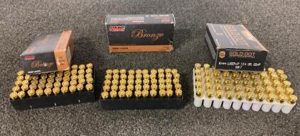 (2) PMC Bronze 9 mm Luger 115 Grain - (1) Gold Dot 9 mm Luger 124 Grain