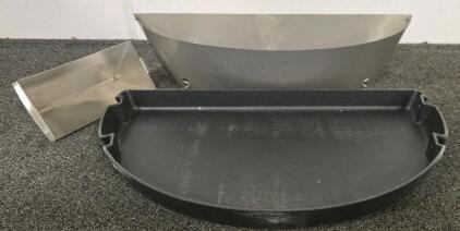 Deluxe Cast Iron Grill Griddle W/ Charcoal Basket- New In Box 18&rdquo;x11.5&rdquo; And (2) Flexible Butane Lighters