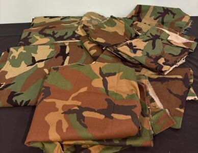Various Lot of Camo Fabric Multiple Sizes and Lengths