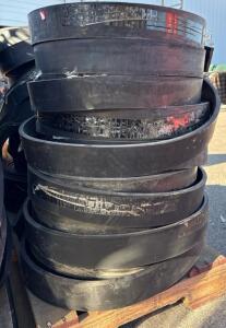 (7) Rolls Of 3&rdquo; Wide Rubber Barrier Unknown Length