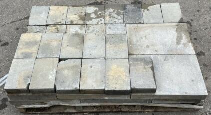 Pallet Of Grey Brick Pavers &mdash; 9 Large Bricks & 39 Small Bricks