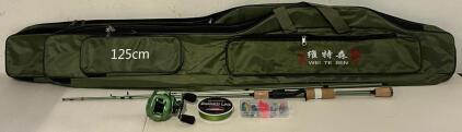 6Ft Right Hand Rod & Reel & (2) 50&rdquo; Fishing Rod Bags