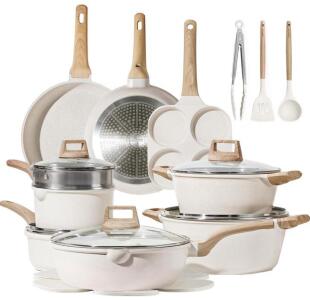 Carote 21Pcs Nonstick Pots & Pans Set, Nonstick Cookware Sets,