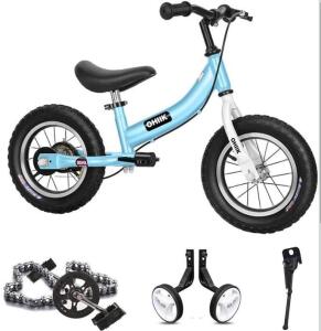OHIK Kids 2-In-1 Balance Bike, Blue, 14&rdquo;