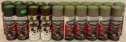 (21) Cans Of Camouflage Spray Paint