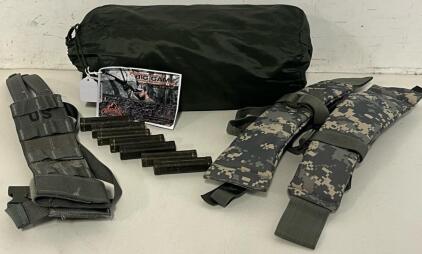 Military Accessories &mdash; Shoulder Pads, Accessory Strap, Camouflage Netting & Camouflage Face Paint
