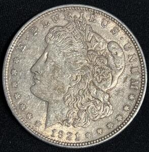 1921 Morgan Silver Dollar Coin