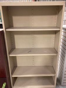 Beige Metal Bookshelf