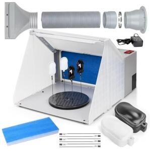 Autolock Airbrush Lighted Hobby Spray Booth Kit