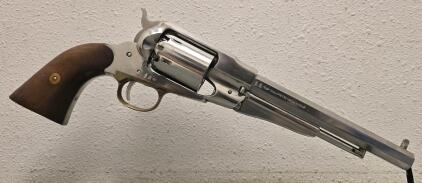 F. LLI Pietta Remington 1858 .44 Cal Black Powder Revolver, Stainless, Italy, SN 197102