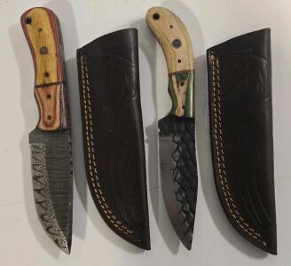 (2) Custom Made Hunting/Skinning Knives