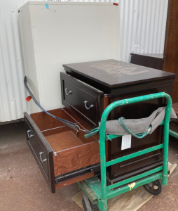 Rolling Cart with Assorted Filing Cabinets