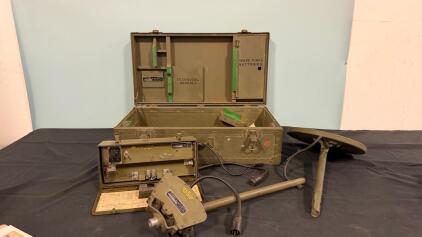 WWII Signal Corps SCR-625-C Metal Detector Set, Detrola, SN 3731, Complete Case & Components