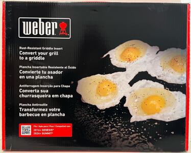 Weber Rust-Resistant Outdoor Griddle Insert For Summit & Genesis 300 Series Gas Grills, Full-Size