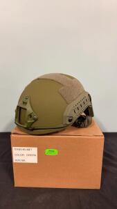 NIJ Level IIIA FAST High Cut Ballistic Helmet, Kevlar, M/L, Green, 2023, 8-Year Warranty