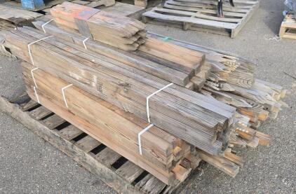 Pallet Of Different Length And Size Fencing/Gardening Stakes- Unknown Exact Out